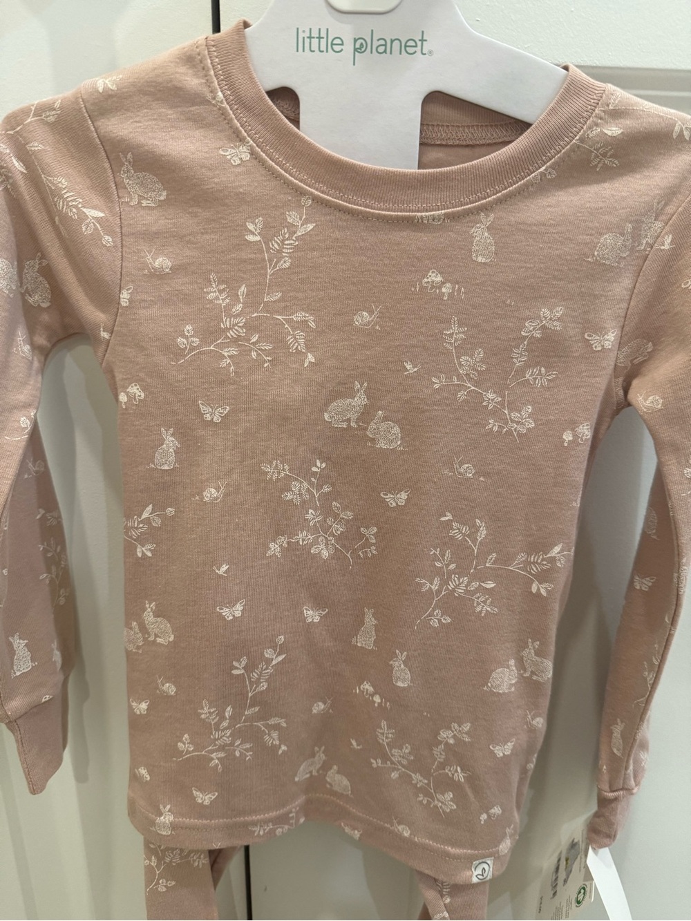 NWTLittle Planet Pink Floral Pajama Set - 3T - Picture 2 of 4